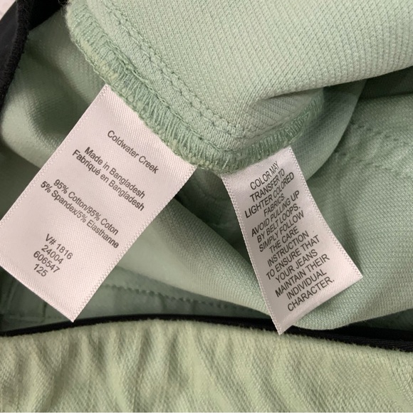 Coldwater Creek ShapeMe Classic Jeans 16P High-Rise Straight Leg Agave Green New - Picture 6 of 15